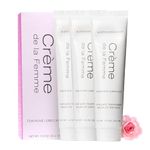 Creme De La Femme, Ends Vaginal Dryness 3 Pack (3 x 1.15 oz. tubes) Vaginal Moisturizer & Intimate Lubricant: Silky Cream to Stop Vaginal Dryness at Any Age, Stops Menopause Vaginal Dryness, Painful Intercourse Relief, Applicator Included