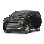 auKMto Car Cover Waterproof Fit for Chevrolet Tahoe Easy to Instal All Weather Protector Car Cover with Zipper Door Outdoor Full Cover