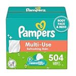 Pampers Baby Wipes Multi-Use Refreshing Rain 9X Pop-Top Packs 504 Count