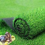 Nisorpa Artificial Grass Cheap Astro Turf Lawn Mat 33x3.3ft, Natural Realistic Fake Grass Roll 30mm Thick, High Density Grass Rug Tiles for Outdoor Patio Balcony Garden Pets - Green, 10mx1m
