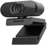 JLab Go Pop Cam USB HD Webcam, Black, 1080P/30 FPS, 2.1 Megapixels, Built-in Privacy Shutter, Minimalist Portable Set-up, Clip-on Design Compatible with PC, Mac and Chromebook