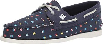 Sperry Men's A/O 2-Eye Leather Boat Shoe, Navy, 9.5 UK