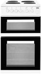 Beko KD533AW 50cm Twin Cavity Electric Cooker in White 4 Hotplate Burners