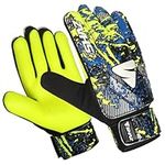 Shaz Soccer Goalkeeper Gloves for Kids Boys Children Youth,Funky Football Goalie Gloves Anti Slip 4mm Latex Palm with Strong Grip & Double Wrist Protection