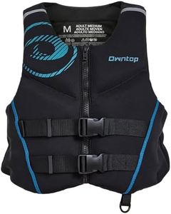 Owntop Neoprene Swim Vest Adult, Kayak Vest for Men Women, Swimming Jacket with Reflective Strips Water Sport Jackets for Canoeing, Kayaking, Paddleboarding (Blue, L)