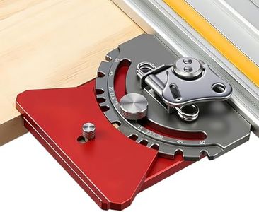 RUITOOL Adjustable Track Saw Square, 90° to 15° Dual-Direction Track Saw Guide Rail Square with Quick Positive Angle Stops & Cam-Lock, CNC Aluminum Track Saw Accessories for Festool & Makita