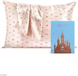 Kitsch x Disney Satin Pillowcase with Zipper for Hair & Skin, Softer Than Silk Pillow Cases Queen, Pillow Covers, Machine Washable, Wrinkle-Free, Satin Pillow Cases Standard Size 19x26 (Desert Crown)