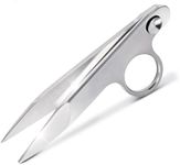Newness Thread Snips, Sewing Snips with Protective Plastic Sleeve, Mini Small Snippers Shears Trimming Nipper Clipper for Variety of Material, Fishing Line, Fabric, DIY, Yarn Scissors, 4.72 Inch Long