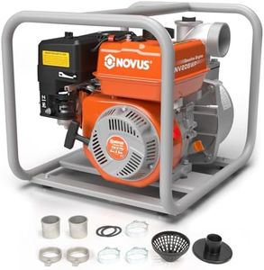 NOVUS Semi Trash Pump 2 Inch, Gas Powered Water Pump for Pond Pool Draining Gardening Irrigation 141 GPM 100ft Lift 23ft Suction, EPA Certified