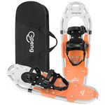 Gpeng Snowshoes for Men Women Youth Kids, Light Weight Aluminum Snow Shoes with Crampon Protector and Carrying Tote Bag (Orange, 21 inch)