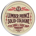 Lumber Prince Solid Cologne Balm Fragrance Parfum by BushKlawz - Distinctly Masculine Modern LumberJack Scent for Men - 1 oz Tin - Best Lumberjack Woody Musk Scented Solid Cologne Manly Men for Travel