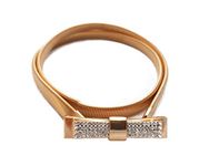 VRITRAZ Women And Girl Fashion Metal Stretchable Gold Plated Belly Chain Waist Luxuary Gift Belt Jewellery kamarband Waistband BowCrystal