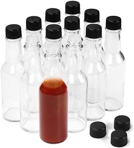 Belle Vous Mini Bouteille Verre Sauce Piquante (Lot de 12) - 150 ml - Petites Bouteilles en Verre avec Embout Goutte à Goutte et Bouchon Étanche pour Huile, Liqueur, Vinaigre, Vinaigrette et Autres