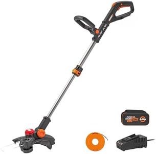 Worx Nitro 20V 13" Cordless String Trimmer with Brushless Motor, 3-in-1 Grass Trimmer Edger Mini-Mower, Lightweight Weed Trimmer COMMAND FEED Instant Line Advancement WG173– Battery & Charger Included