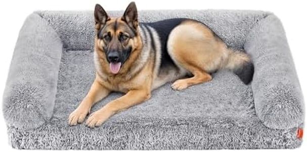 Feandrea Dog Bed, Orthopaedic Dog Sofa Bed for Large Dogs, Waterproof Ped Bed with Removable Washable Cover, 48 x 33.5 x 9.5 Inches, Gray Ombré UPGW234G01