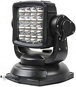 Spotlight LED Searchlight 80W with Remote Control 360° Rotating Magnetic Base, Used for Car and Automatic Boat Camping