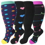 Support Socks For Women Compression Wide Calf