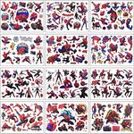 LEIAOLY 12 Pcs Spiderman Temporary 