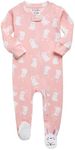 VAENAIT BABY Infant Toddler Character Footie Pajamas Onepiece Pink Bunny 12M