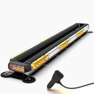 KAMOPA 38 Inch Led Strobe Flashing Light Bar Amber White Emergency Warning Safety Lights for Trucks Construction Vehicles