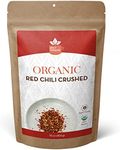 SPICY ORGANIC Crushed Red chili Flakes - 100% Pure USDA Certified - Non-GMO, Gluten-Free-Comes in a Resealable Pack–Pungent and Spicy Flavor-16OZ (454 grams)