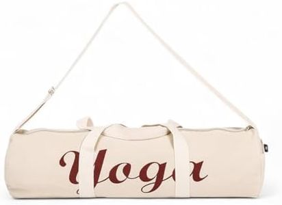 KD Willmax Yoga Mat Bag 100% Cotton Canvas – Ecofriendly, Large Capacity, Adjustable Strap, Washable