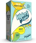 Wyler's Light Singles to Go Powder Packets, Water Drink Mix, Variety Pack, Lime, Banana, Coconut, Mango, Watertok Base Flavors, Sugar & Caffeine Free, On-The-Go, 20 Count (Pack - 1)