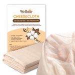 WELLNUR Cheesecloth - Muslin Cloths for Cooking, 18 Sq. Ft, 2 Yards - Grade 90 Ultra-Fine, 100% Unbleached Cotton - Reusable, Lint-Free Cheese Cloths for Straining, Butter, and Baking