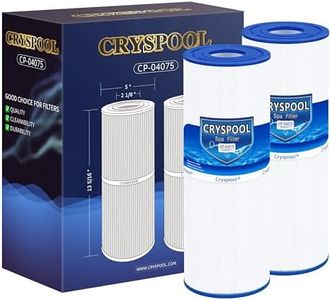 Cryspool® 04075 Filter Compatible with C-4950, PRB50-IN, FC-2390, Guardian 413-212-02, J200 Series Filter, 03FIL1600, 373045, Cal Spa Hot Tub Filter, 50 Sq. Ft Spa Filter Cartridge, 2 Pack