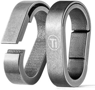 TISUR Mini Titanium Key Rings,Small Carabiner Keychain Clip Quick Release Key Chain Connector Keychain Accessories for Car (2Pcs Titanium Key Ring Links)