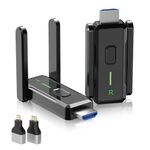 Wireless HDMI Transmitter and Receiver 500FT/150M, 4K Decode 1080P@60Hz Ultra HD Video Output, Plug&Play 5G+2.4G for Video and Audio to Monitor from PC/Projector/TV Box (W3101)