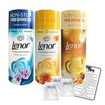 In-wash Scent Booster Beads Spring Awakening, Gold Orchid, Summer Breeze (1 of each 176g) with 5x Organza Bags & Top Tips Guide
