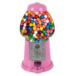 Gumball Machine 11-inch Vintage Metal and Glass Candy Dispenser Machine for Home Coin