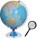 MITTAL Brand Now SURYA GLOBE (Globe Shoppe) Globe Laminated 12 INCH Diameter for Kids / Students with Heavy Metal ARC and Base/ World Globe / Home Decor / Large Globe / Blue Globe / Political Globe (Large 12 inch)