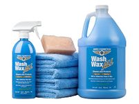 Wet or Waterless Car Wash Wax Kit 144 oz. Aircraft Quality for Your Car RV Boat & Motorcycle. Guaranteed The Best Wash Wax Anywhere, Anytime Home Office School Garage Parking Lots Parks