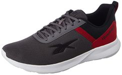 Reebok Men Emergo Sneaker Shoes Runner M Ash Grey/Flash Red R/Black 9