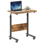 SogesHome Adjustable Mobile Bed Table Portable Laptop Computer Stand, 23.6 inches and 31.4 inches (Vintage, 23.6 inch)