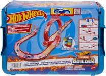 Hot Wheels® Track Set, Fire-Themed Track Set & 1 Hot Wheels® Car, 16 Track-Building and Stunting Components in Stackable Toy Storage Box