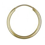 17mm Single mens gold sleeper earring, Yellow