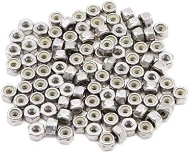 binifiMux 8-32 Nylock Nylon Inserted Self Locking Nuts 100pcs, Stainless Steel