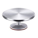 Cake Turntable Aluminum Alloy Revolving, Yizish 12 inch Rotating Cake Stand Decorating Kits for Baking, Pastries and Cupcakes