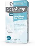 ScarAway Clear Silicone Scar Sheets, White, 10 Count