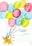 TambolaTickets.com Birthday Party Invitation Cards for Boy/Girl, 25 Fill-in Invitation Cards with Envelopes (5 * 7 inches) - ICB30