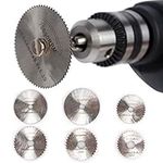 GOGOLO 7pc HSS Saw Blades Cutting Disc with 3.2mm Mandrel for Drills Rotary Metal Cutter Tools