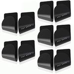 Boyigog Wall Mount Pot Lid Stand Holder Rack 5pcs Plastic Pot Lid Holder Self-Adhesive Pot Lid Storage Organizer for Home Kitchen (Black)