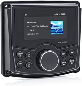 Herdio Marine Compact AM/FM Compact Radio Media Receiver MP4/MP3 / Photo Playback