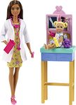 Barbie Careers Doll & Playset, Pediatrician Theme with Brunette Fashion Doll, 1 Patient Doll, Furniture & Accessories