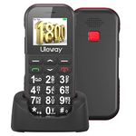 ukuu Mobile Phone for Elderly, Easy to Use Unlocked Big Button Mobile Phone with Charging Dock and SOS Emergency 1800mAh Lager Battery Pay as you go Phone