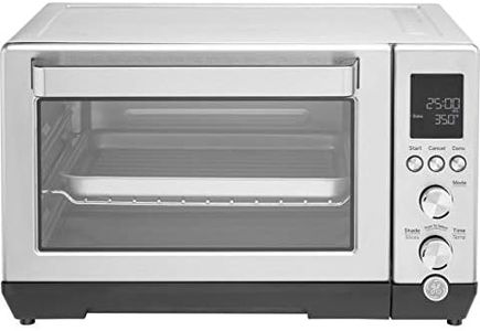 GE Convection Toaster Oven | Quartz Heating Technology | Large Capacity Toaster Oven Complete With 7 Cook Modes & Oven Accessories | Countertop Kitchen Essentials | 1500 Watts | Stainless Steel