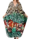 Bsubseach Kaftan Dresses for Women Plus Size Caftans Long Bathing Suit Cover Up Maxi Beach Dress Leopard